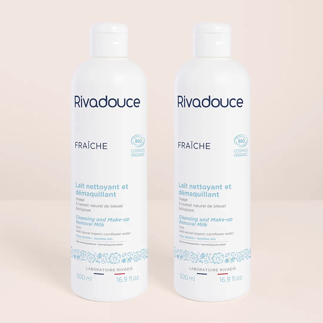 LOT LAIT NETTOYANT ET DÉMAQUILLANT 2X500ML